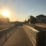 富士見橋　元旦夕日